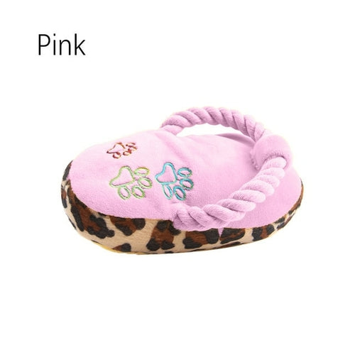 Funny Pet Dog Toys Plush Slippers Bite Chicken Leg Shoe Shape Small