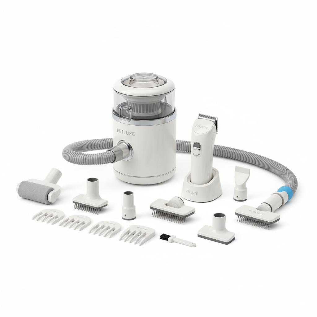 Pet Grooming Kit, Dog Clippers Tools Grooming Vacuum, Dog Hair Vacuum Suction,