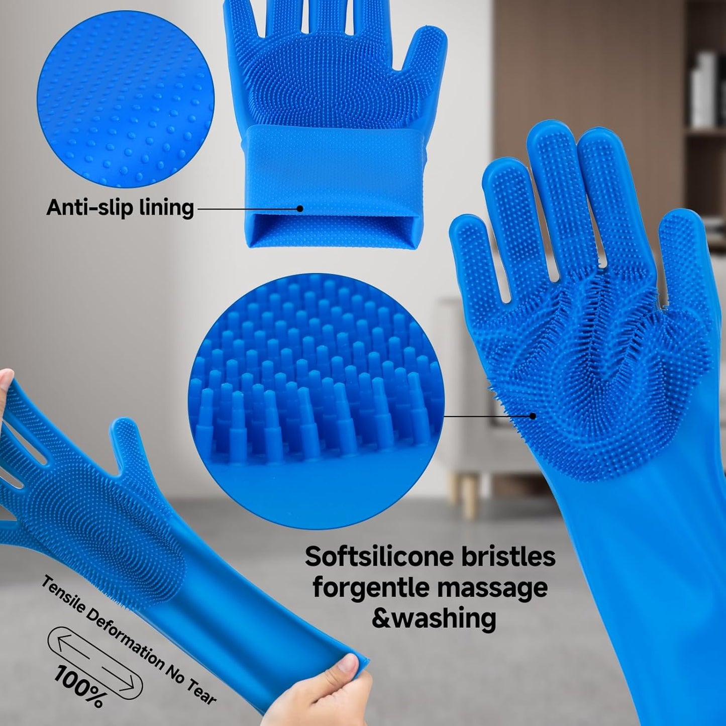 Pet Steam Brush for Dogs & Cats, 3-In-1 Shedding Grooming Tool | 3-In-1 Self Cleaning Spray Comb, Waterless Shampoo, Defur Tool, Bath Gloves, Bath Brush, Tooth & Ear Brush, Towel (11PCS)