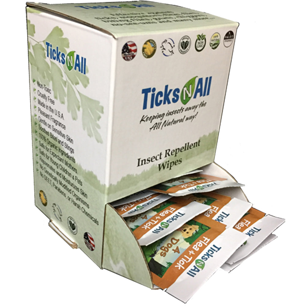 All Natural Flea and Tick Wipes 4-Dogs (50 cnt. box)