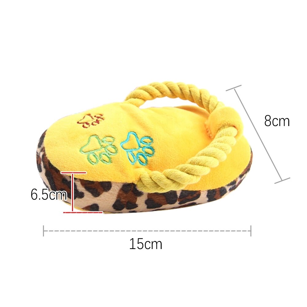 Funny Pet Dog Toys Plush Slippers Bite Chicken Leg Shoe Shape Small