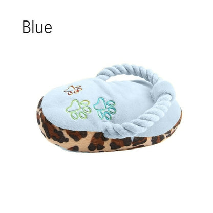 Funny Pet Dog Toys Plush Slippers Bite Chicken Leg Shoe Shape Small
