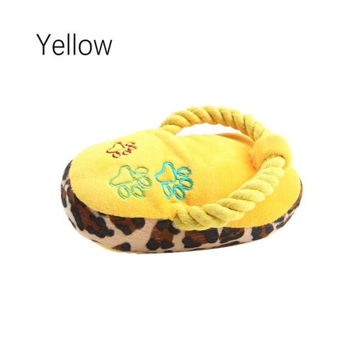 Funny Pet Dog Toys Plush Slippers Bite Chicken Leg Shoe Shape Small