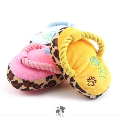 Funny Pet Dog Toys Plush Slippers Bite Chicken Leg Shoe Shape Small