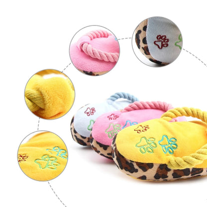 Funny Pet Dog Toys Plush Slippers Bite Chicken Leg Shoe Shape Small