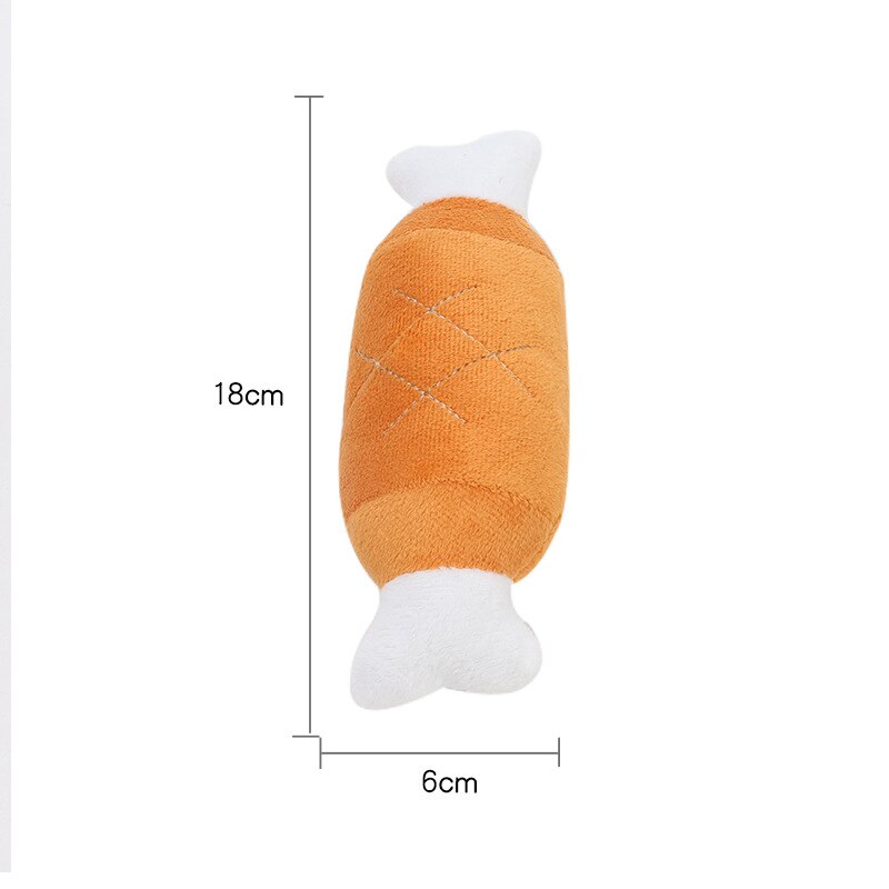 Funny Pet Dog Toys Plush Slippers Bite Chicken Leg Shoe Shape Small