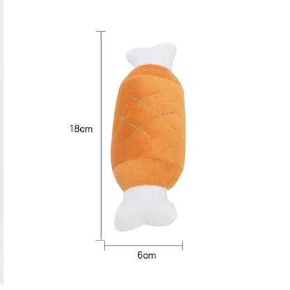 Funny Pet Dog Toys Plush Slippers Bite Chicken Leg Shoe Shape Small