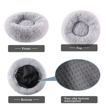 Soft Calming Donut Bed For Dogs & Cats
