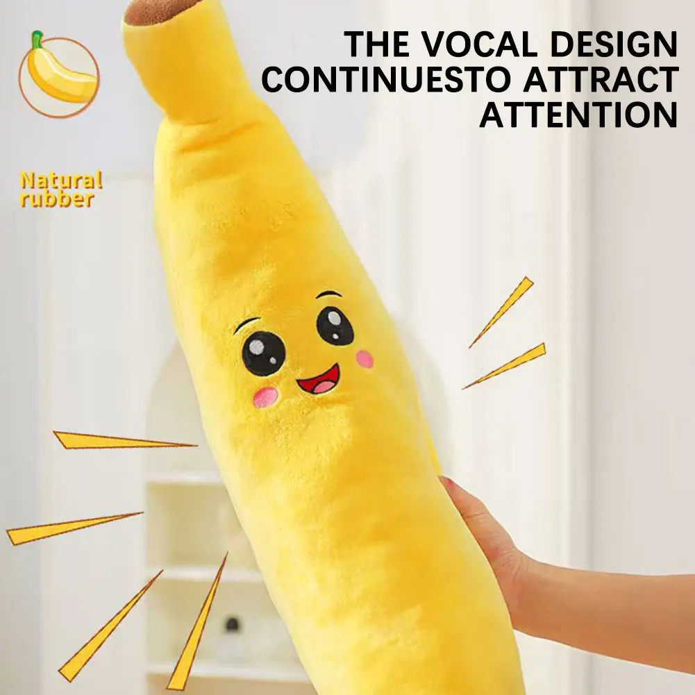 Pets Calming-Banana Plush Toy Squeaky 2 In 1 Anxiety Boredom Relief
