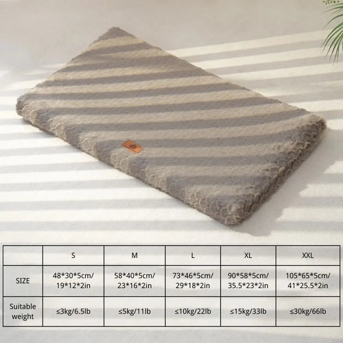 Winter Dog Crate Bed,Plush Faux Fur Pad,Calming Anti Anxiety Bed for