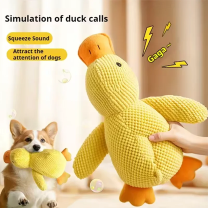1pc Dog Plush Duck Toy Soft Hugging Pillow Pet Interactive Toy Anxiety