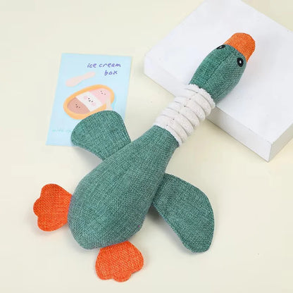 Soft Plush Dog Squeaky Toy Bite Resistant Molar Chew Doll Interactive
