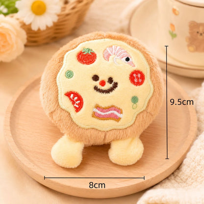 Cartoon Plush Food Pizza Dog Toy  Interactive Chew Toys for Puppies