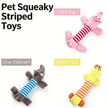 Soft Plush Dog Squeaky Toy Bite Resistant Molar Chew Doll Interactive