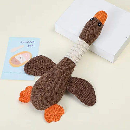 Soft Plush Dog Squeaky Toy Bite Resistant Molar Chew Doll Interactive
