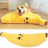 Pets Calming-Banana Plush Toy Squeaky 2 In 1 Anxiety Boredom Relief