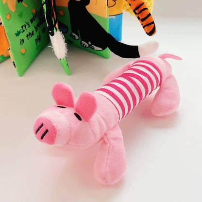 Soft Plush Dog Squeaky Toy Bite Resistant Molar Chew Doll Interactive