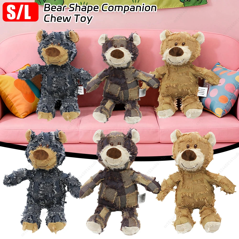 Pet Dog Toys Bear Squeaking Stuffed Toys For Dogs Cat Chew Squeak Toy