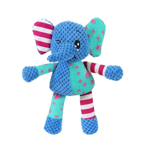 Soft Plush Dog Squeaky Toy Bite Resistant Molar Chew Doll Interactive