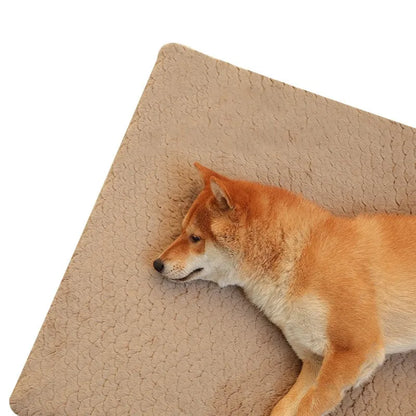 Winter Dog Crate Bed,Plush Faux Fur Pad,Calming Anti Anxiety Bed for