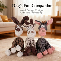 Soft Plush Dog Squeaky Toy Bite Resistant Molar Chew Doll Interactive