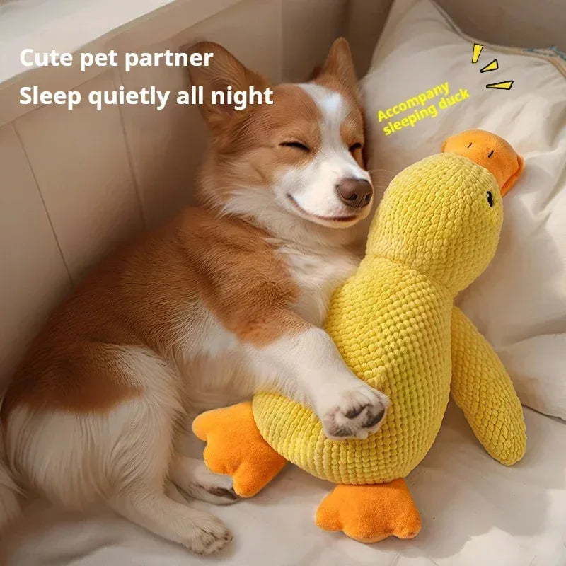 Pet Plush Toy Dog Calming Duck Companion Sleeping Duck Toys Chew Toy