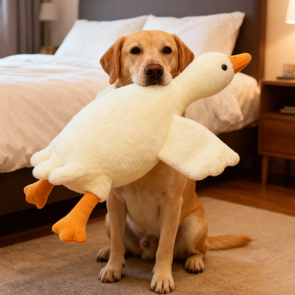 50cm Soft Goose Plush Toy for Cats Dogs Relax Pet Companion