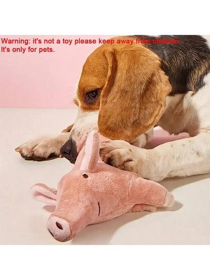 Cuddly Pink Pig - Style Dog Plush Toy Soft Fabric Ideal for Dogs to