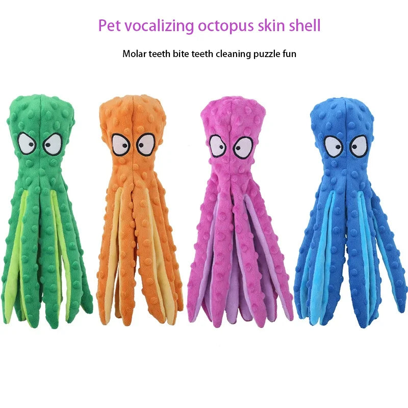 Soft Plush Dog Squeaky Toy Bite Resistant Molar Chew Doll Interactive