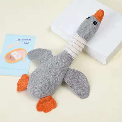 Soft Plush Dog Squeaky Toy Bite Resistant Molar Chew Doll Interactive