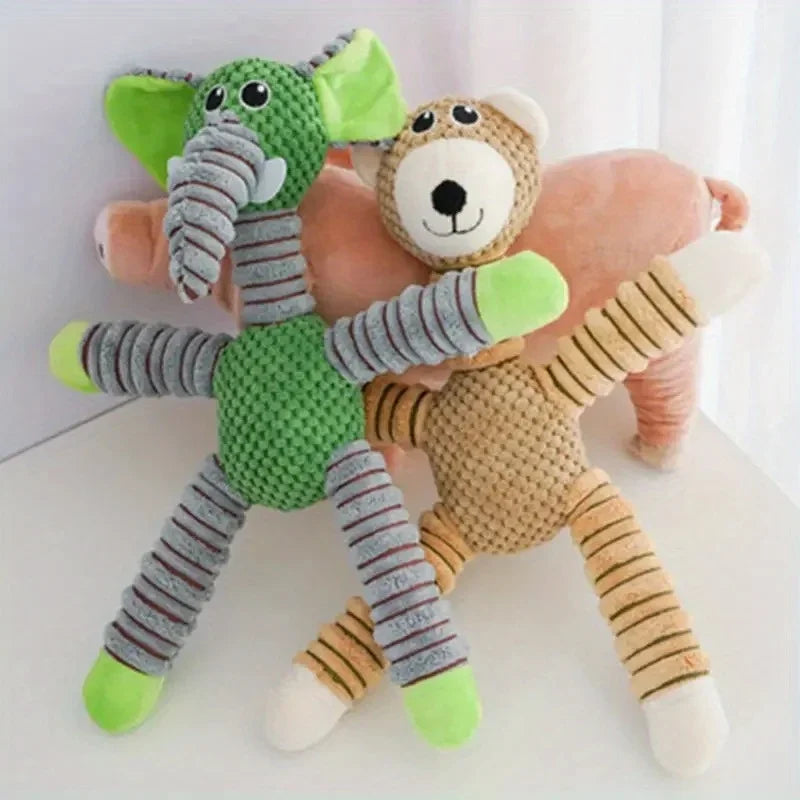 Plush Dog Toy, Cute Stuffed Animal Toy for Small Medium Dogs, Teething