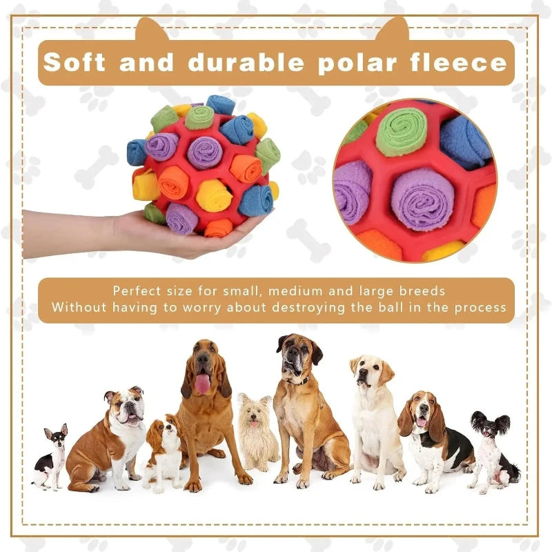 Interactive Dog Puzzle Toy, Sniffing Ball for Hiding Treats, Mental