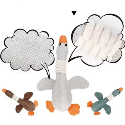 Soft Plush Dog Squeaky Toy Bite Resistant Molar Chew Doll Interactive