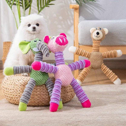 Plush Dog Toy, Cute Stuffed Animal Toy for Small Medium Dogs, Teething