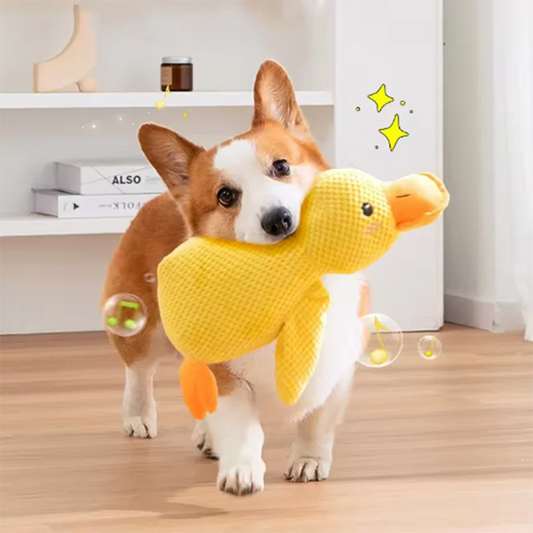 1pc Dog Plush Duck Toy Soft Hugging Pillow Pet Interactive Toy Anxiety