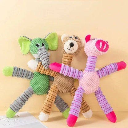 Plush Dog Toy, Cute Stuffed Animal Toy for Small Medium Dogs, Teething