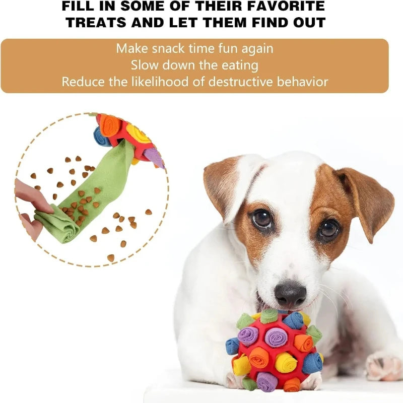 Interactive Dog Puzzle Toy, Sniffing Ball for Hiding Treats, Mental