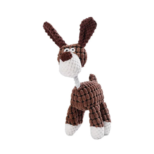 Soft Plush Dog Squeaky Toy Bite Resistant Molar Chew Doll Interactive