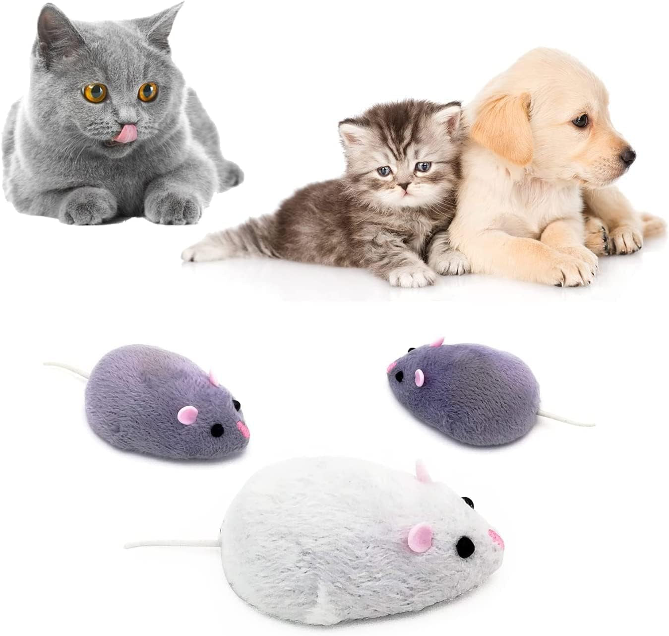 Remote Control Mouse Toy, Electric RC Rat Animal, for Prank Joke Trick, Cat Playing, Kid'S Children'S Funny Birthday (Grey)