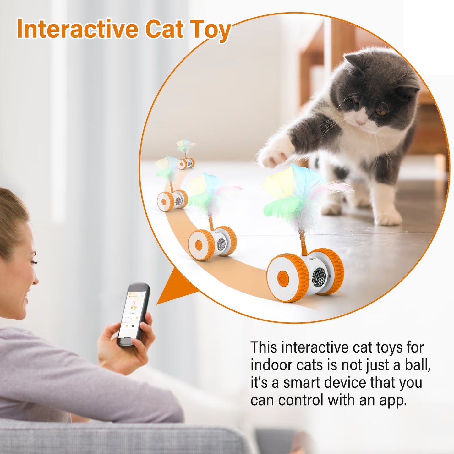 Remote Control Cat Toy Hunting Electronic Cat Toy Smart Moving Home Alone Cat Toys