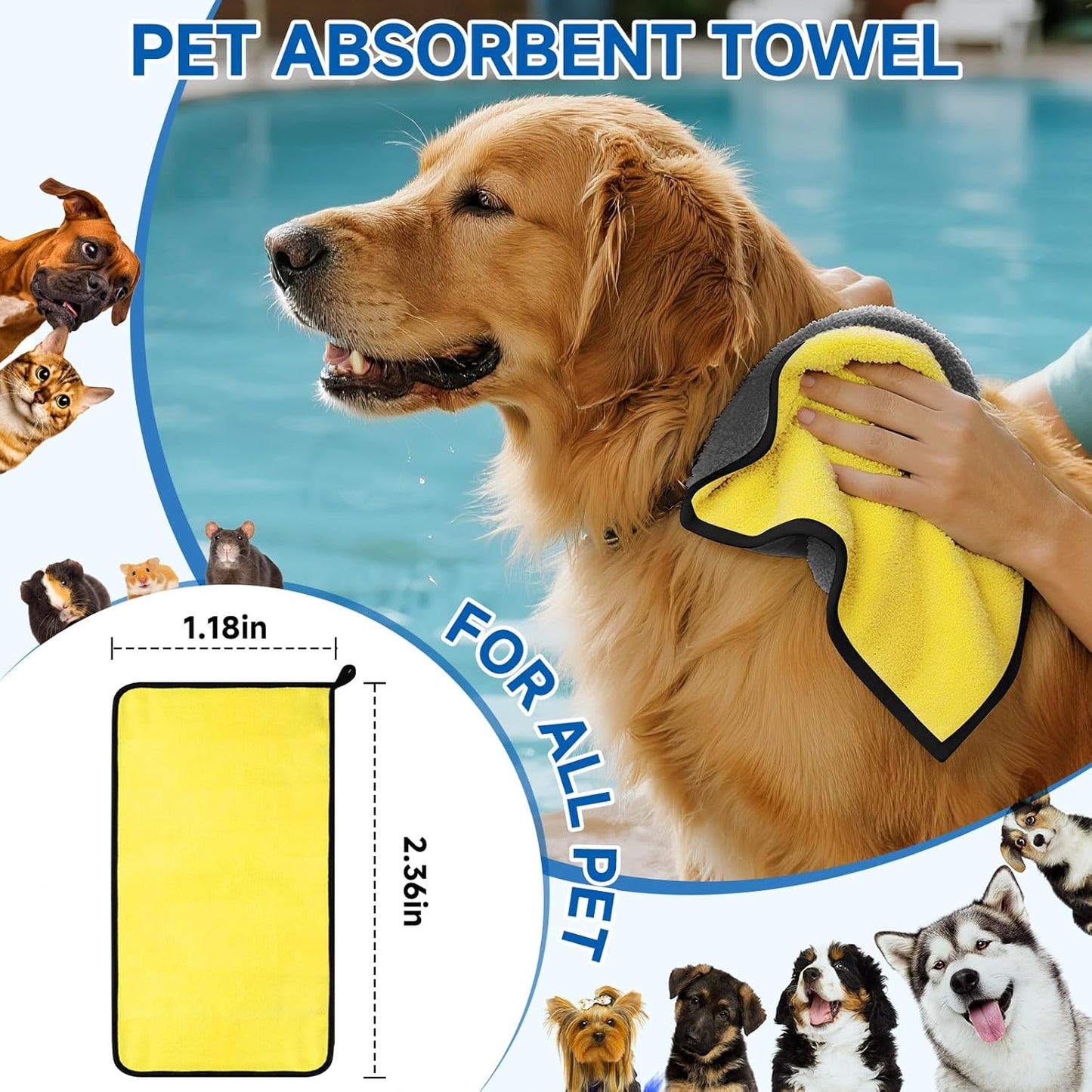Pet Steam Brush for Dogs & Cats, 3-In-1 Shedding Grooming Tool | 3-In-1 Self Cleaning Spray Comb, Waterless Shampoo, Defur Tool, Bath Gloves, Bath Brush, Tooth & Ear Brush, Towel (11PCS)